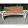 Recycled plastic wood street furniture outdoor concrete bench concrete garden bench